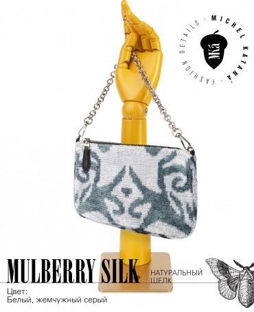 Шелковый (Бахмаль) Клатч-конверт-папка-косметичка FLORES MENTIS! (Цветы разума!) THINY_FLORES MENTIS!